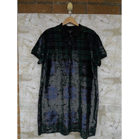 Lauren Ralph Lauren black label 
Plus Size Sequined Plaid Polo Dress size 2X - Picture 2 of 11